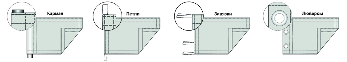 крепление флагов с логотипом